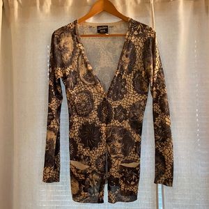 Jean Paul Gaultier gorgeous cardigan, 100% silk